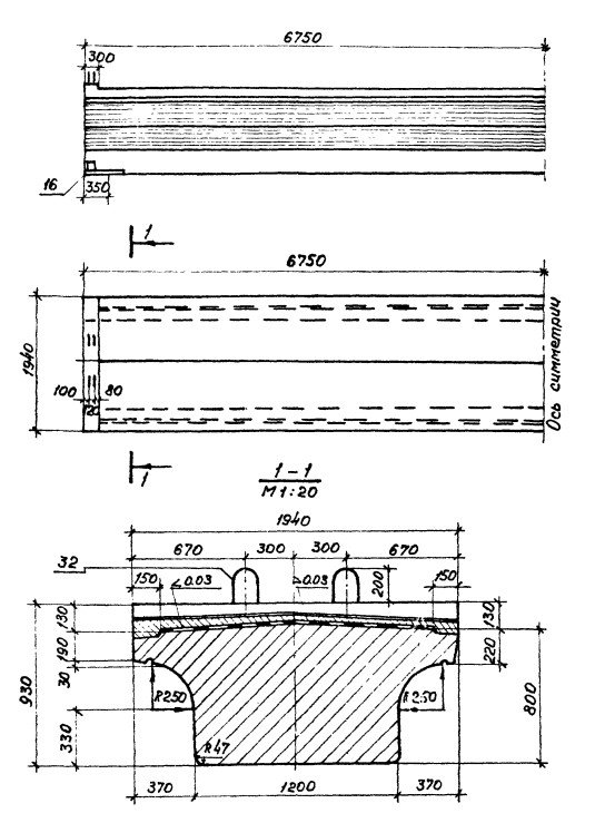 Балка ребристая БПД135-М1 Серия 3.501.1-146